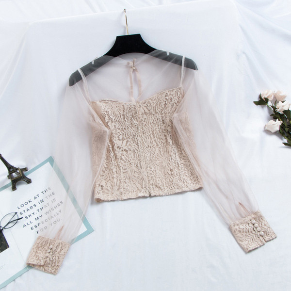 Модерна дамска риза с флорални мотиви в три цвята