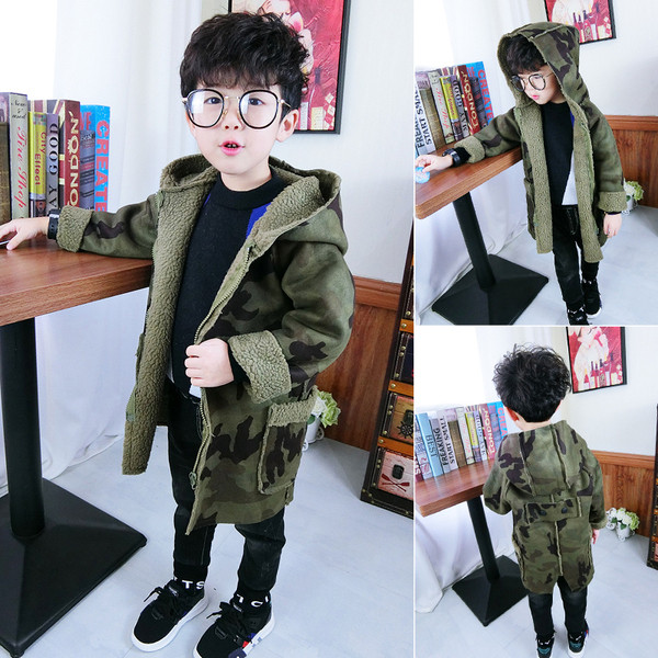 Ежедневно детско плътно яке за момчета с качулка