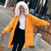 Дамско  яке с пух на качулката в четири цвята