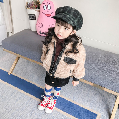 Модерно детско пухено яке за момичета в два цвята