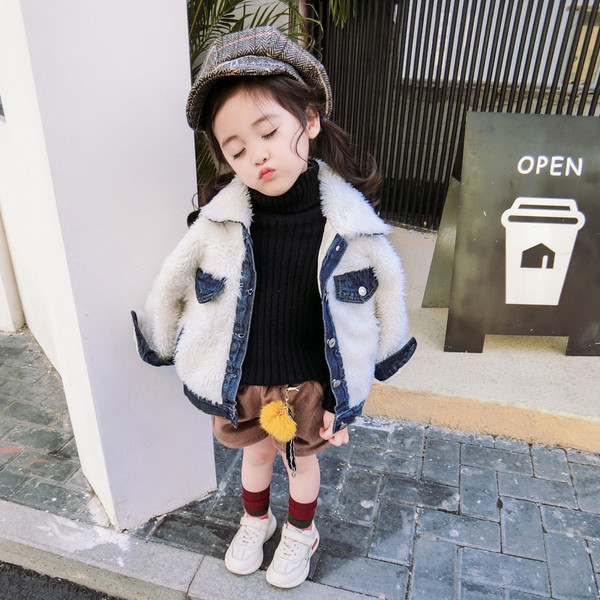 Модерно детско пухено яке за момичета в два цвята