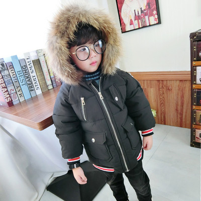 Ежедневно детско яке за момчета в черен и червен цвят