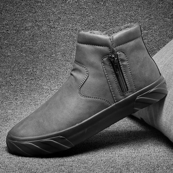 Модерни мъжки ботуши от еко кожа с мека потплата 