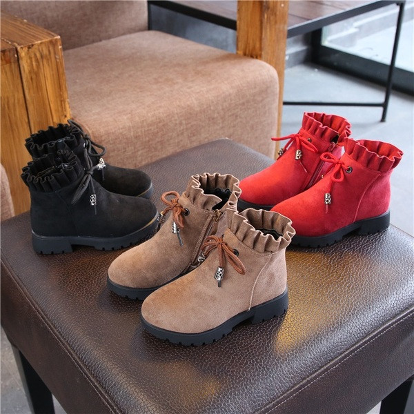 Модерни детски боти за момичета в три цвята