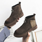 Ежедневни дамски боти с цип в два цвята