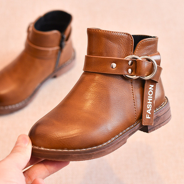 Детски боти за момичета от еко кожа в три цвята