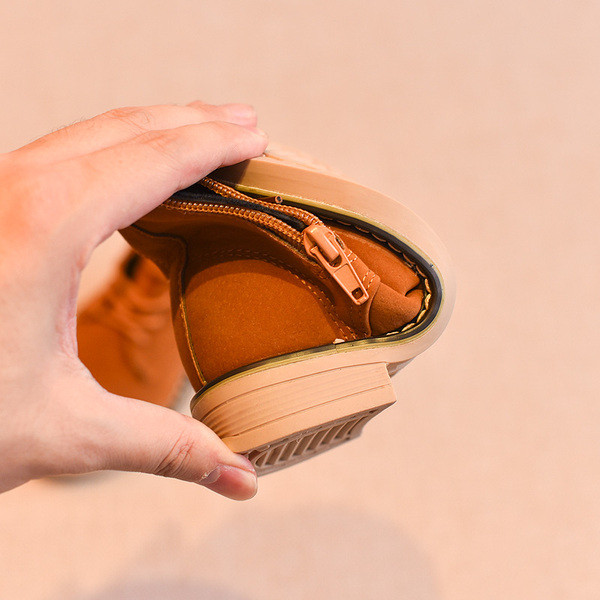 Детски зимни боти за момичета с връзки в три цвята