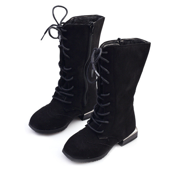 Стилни детски ботуши за момичета в три цвята