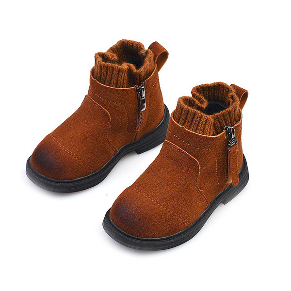 Детски боти за момичета с цип в три цвята