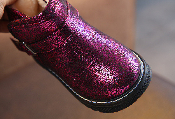 Детски топли боти за момичета в лилав, син и черен цвят