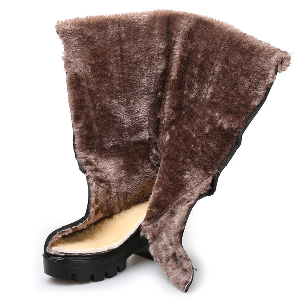 Модерни дамски зимни ботуши с топла подплата в черен и червен цвят 