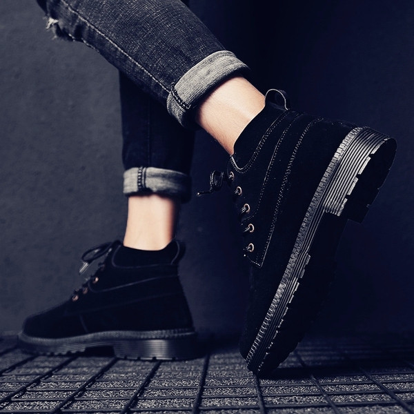 Елегантни мъжки ботуши от еко велур в три цвята