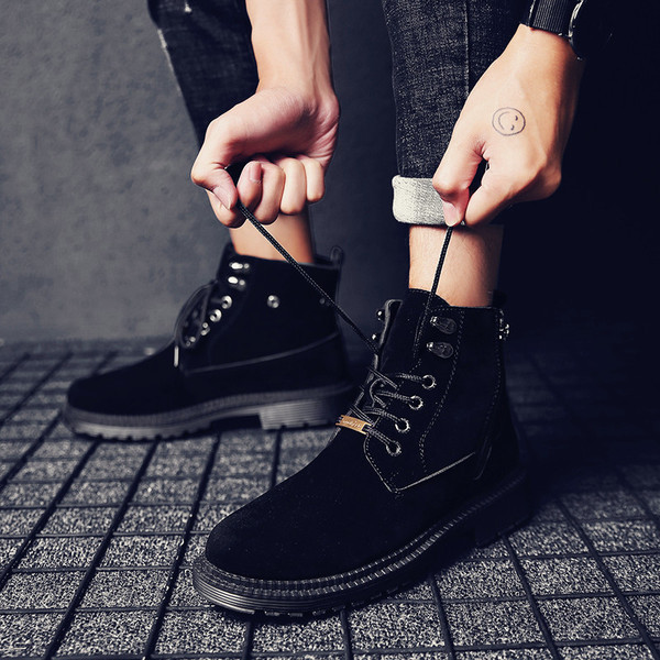 Модерни изчистени мъжки ботуши в три цвята