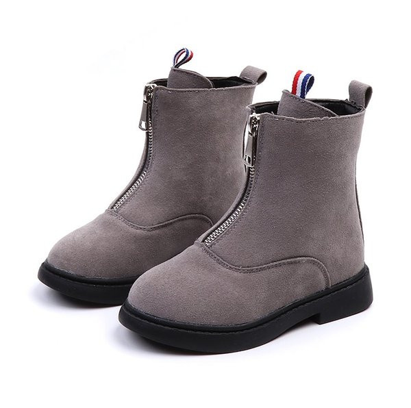 Детски ботуши с цип в три цвята