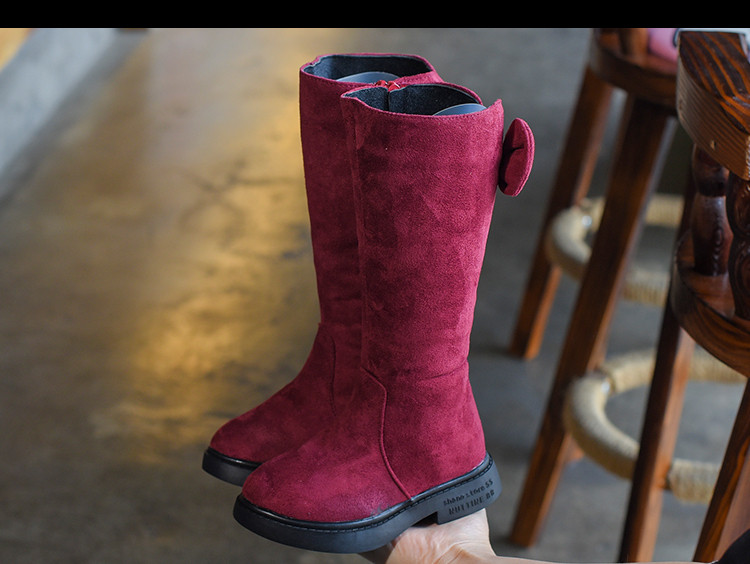 Детски модерни ботуши с панделка в три цвята