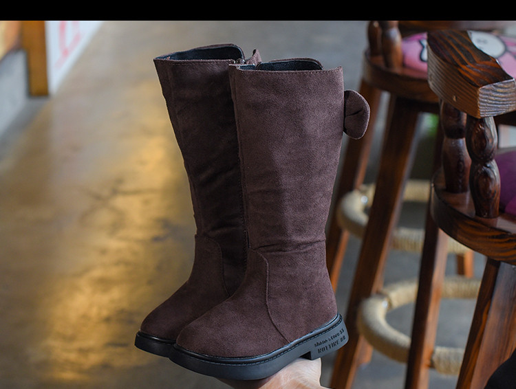 Детски модерни ботуши с панделка в три цвята