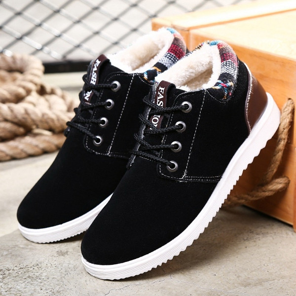 Άνετοι μπότες χειμώνα από οικολογικό σουέτ