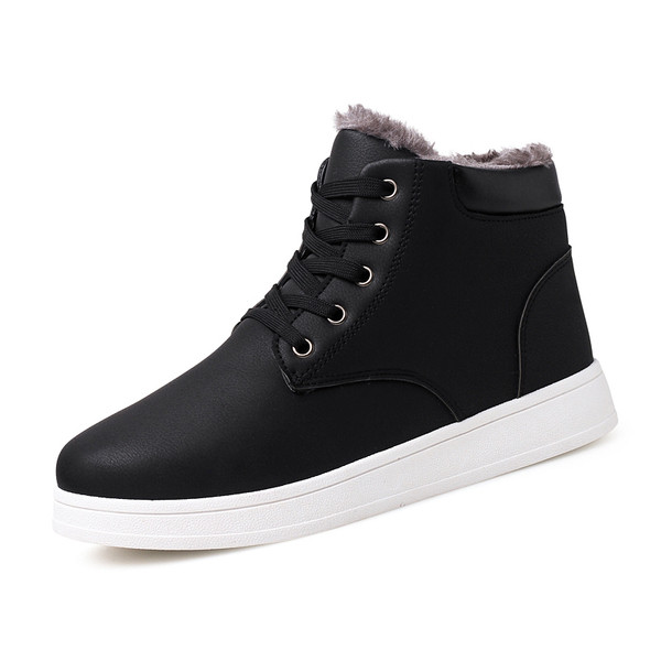 Cizme de barbati simple din piele ecologica in trei culori