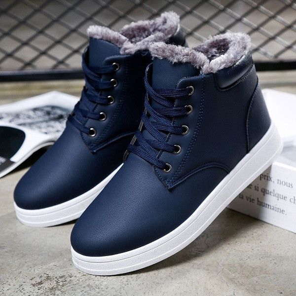 Cizme de barbati simple din piele ecologica in trei culori