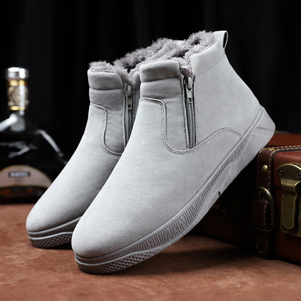 Cizme confortabile pentru barbati in trei culori cu fermoar