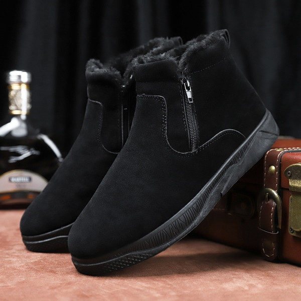 Cizme confortabile pentru barbati in trei culori cu fermoar