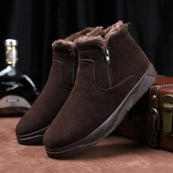 Cizme confortabile pentru barbati in trei culori cu fermoar