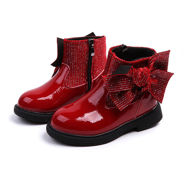 Cizme pentru copii cu panglica in trei culori