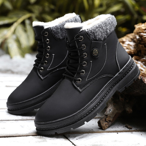 Cizme de barbati actuale cu talpa groasa in trei culori