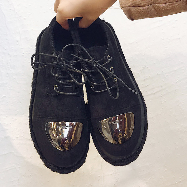 Pantofi moderni de dama cu sireturi in doua culori