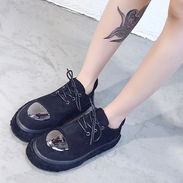 Pantofi moderni de dama cu sireturi in doua culori