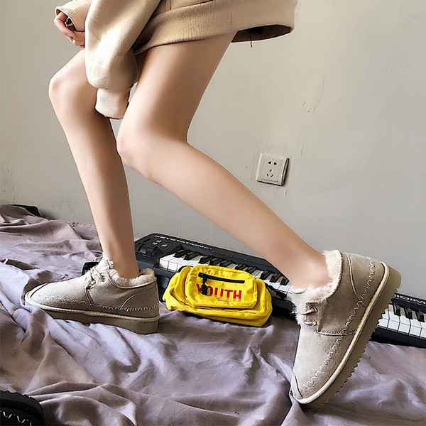 Pantofi de iarna dama cu captuseala moale si sireturi in mai multe culori