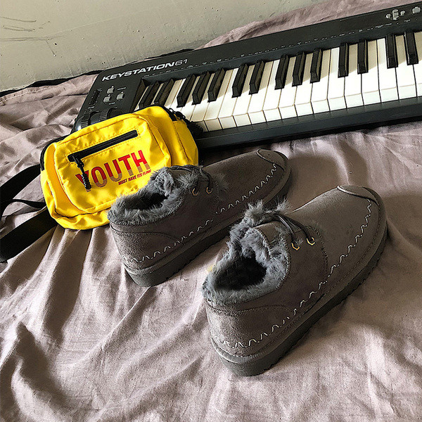 Pantofi de iarna dama cu captuseala moale si sireturi in mai multe culori