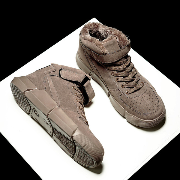 Pantofi moderni de iarna pentru barbati cu autocolante in trei culori