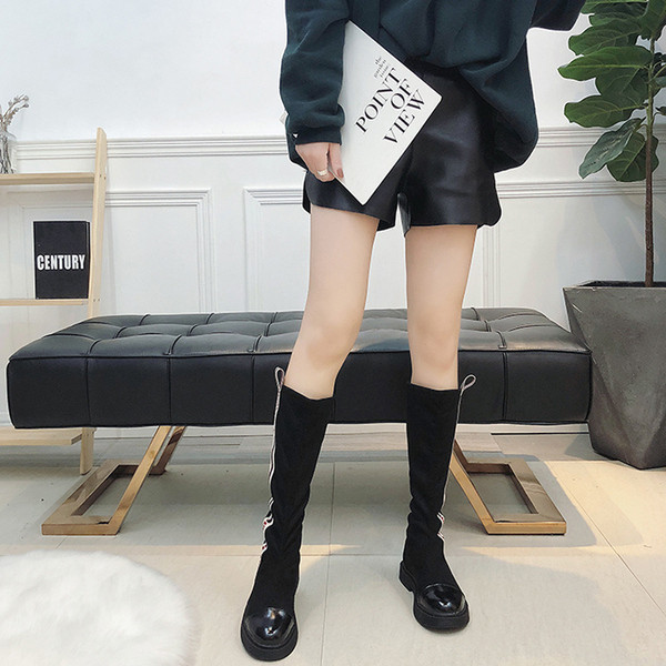 Ново Модерни дасмки ботуши от еко велур 