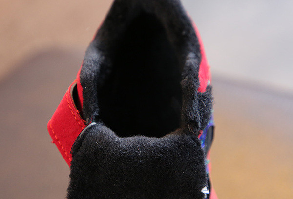 Детски маратонки за момчета с топла подплата в червен и син цвят