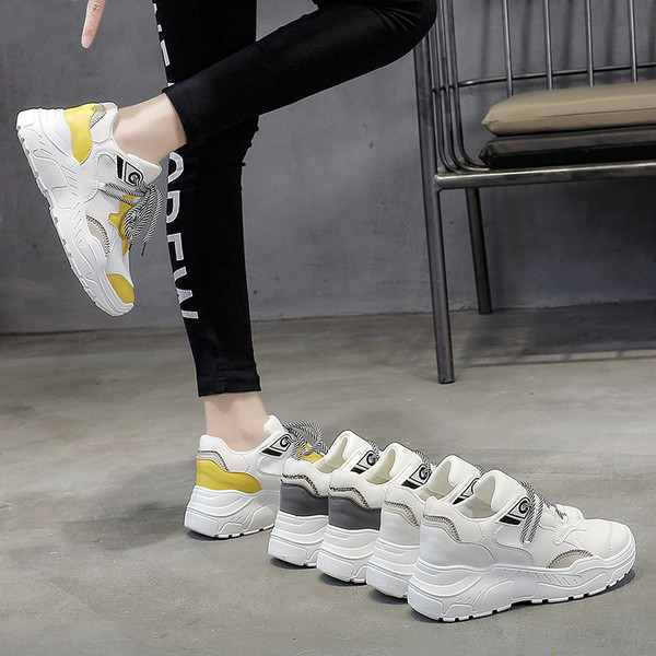 Ανδρικά πάνινα παπούτσια σε τρία χρώματα με ψηλή σόλα