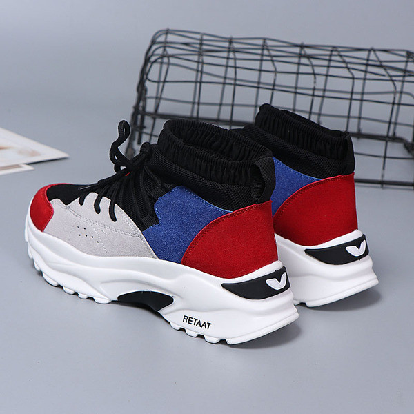 Ανδρικά πάνινα παπούτσια με ψηλή σόλα σε διάφορα χρώματα