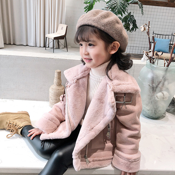 Pediced μπουφάν για παιδιά με μαλακή επένδυση σε ροζ χρώμα