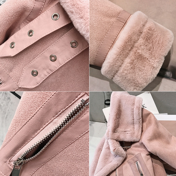 Pediced μπουφάν για παιδιά με μαλακή επένδυση σε ροζ χρώμα