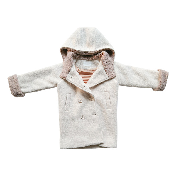 Μοντέρνο παιδικό παλτό με μαλακή επένδυση και κουμπιά