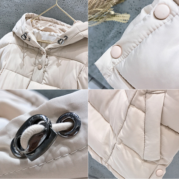 Καθημερινό παιδικό μπουφάν για κορίτσια χωρίς μπεζ σφένδαμο