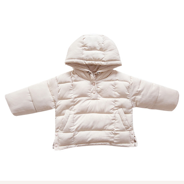 Καθημερινό παιδικό μπουφάν για κορίτσια χωρίς μπεζ σφένδαμο