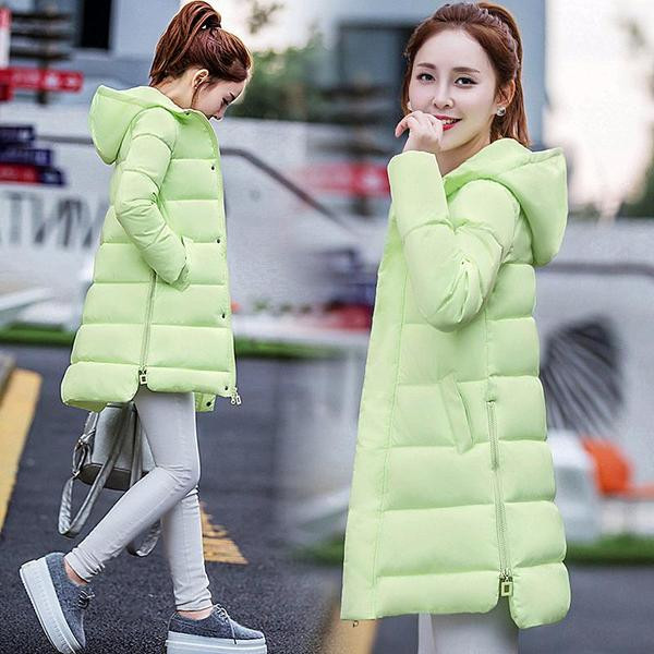 Дамско зимно яке с копчета в няколко цвята