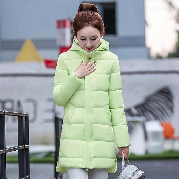 Дамско зимно яке с копчета в няколко цвята