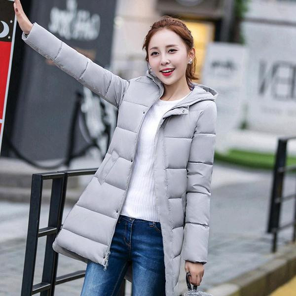 Дамско зимно яке с копчета в няколко цвята