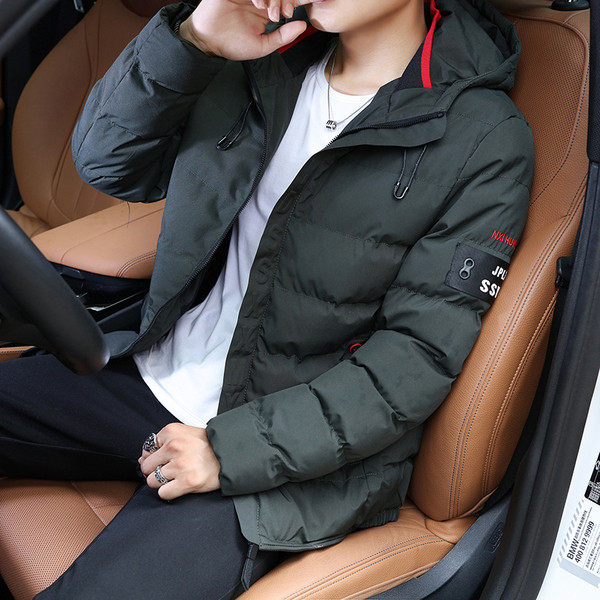 Καθημερινή χειμερινή σακάκι ανδρών με κουκούλα σε διάφορα χρώματα