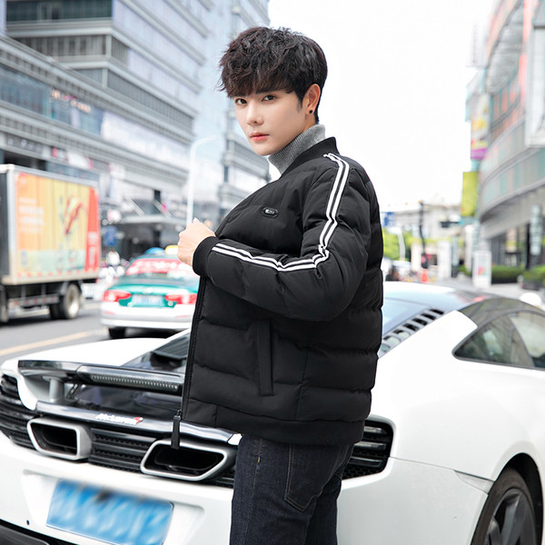 Modern férfi kabát fehér szegéllyel bézs és fekete színben