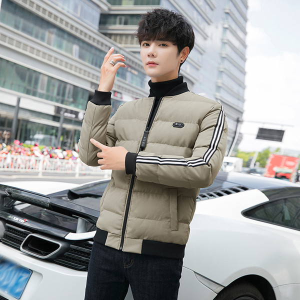 Modern férfi kabát fehér szegéllyel bézs és fekete színben