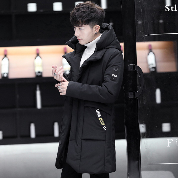 Jachetă de iarnă pentru bărbați modernă cu glugă în două culori