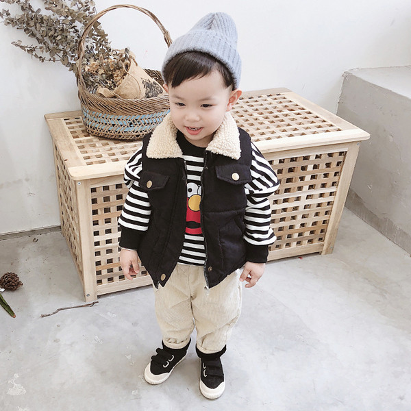 Napi vastag gyerekmellény két színben fiúknak